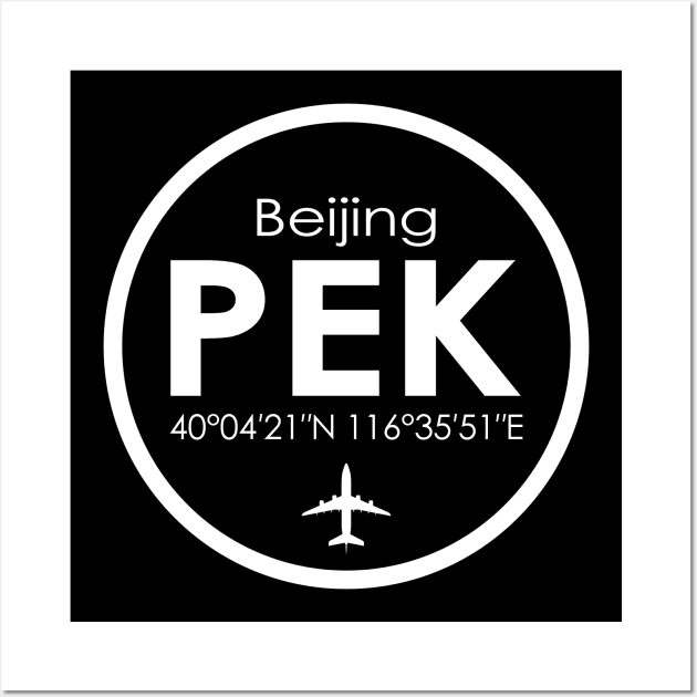 PEK, Beijing Capital International Airport Wall Art by Fly Buy Wear